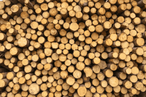 small wood logs in a pile